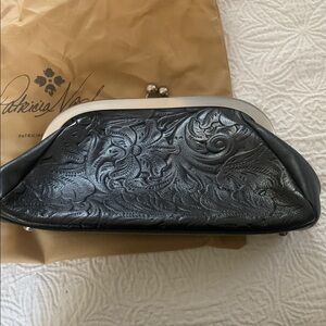 Patricia Nash Mia Leather Kisslock Frame Satchel NWT